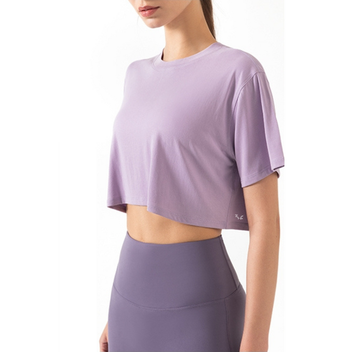 Crop T-shirt "Carol" purple