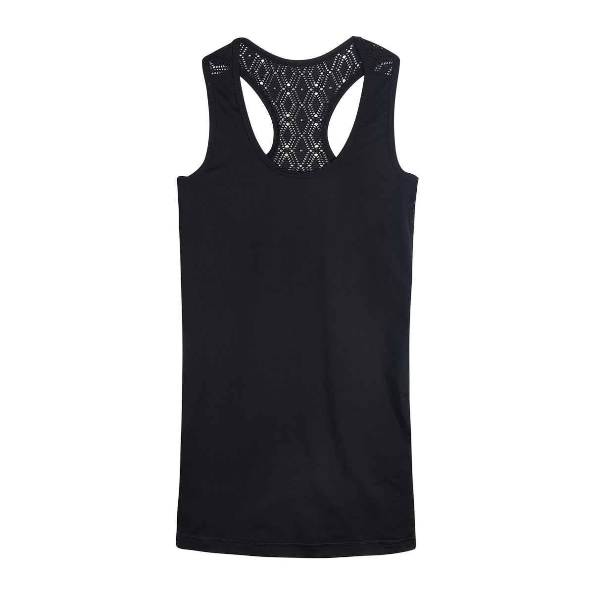 Women's Tank Top " Julia" in solid black and soft lace - IAM3F