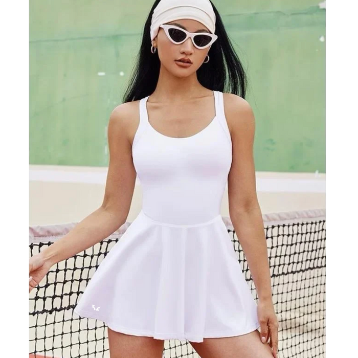 “Venus” Dress- Sky Blue and White