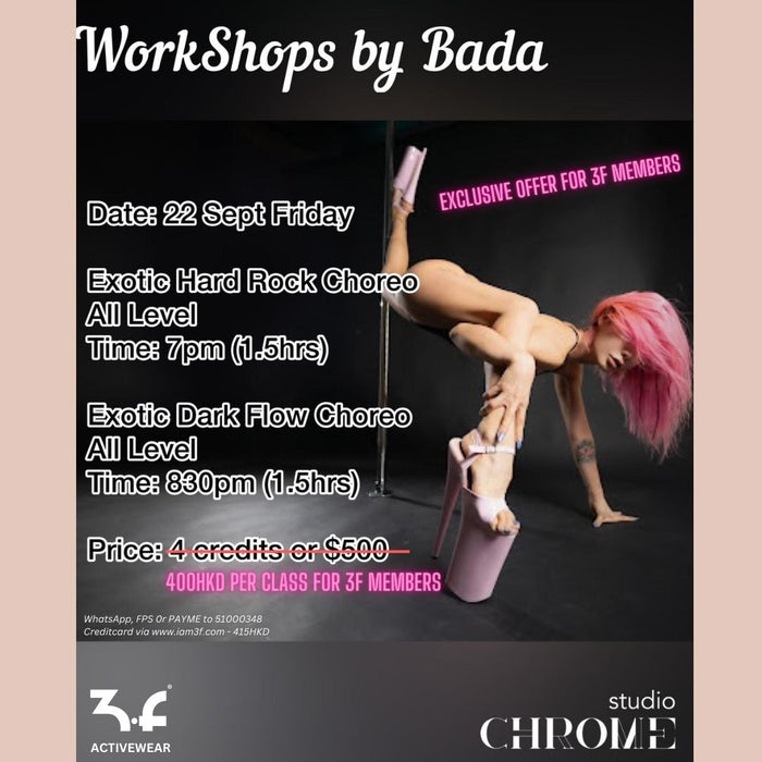 Special Pole dance workshop 22 September Friday